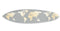 76" X 18" X 1" Grey And Gold World Map Surfboard Wall Art