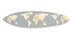 76" X 18" X 1" Grey And Gold World Map Surfboard Wall Art