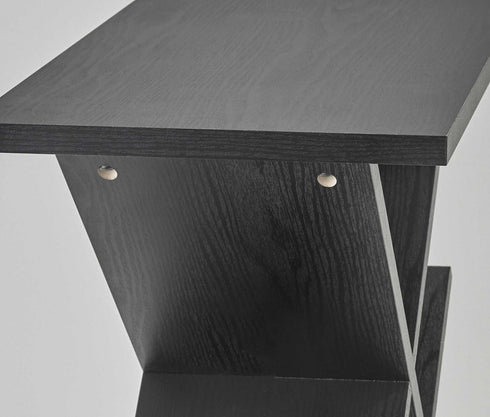 19" x 12" x 21.5" Black  Accent Table