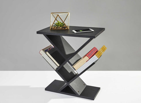 19" x 12" x 21.5" Black  Accent Table