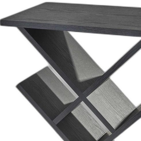 19" x 12" x 21.5" Black  Accent Table