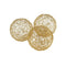 Set of Three Gold Wire 3" Decorative Orbs