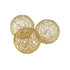 Set of Three Gold Wire 3" Decorative Orbs