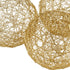 Set of Three Gold Wire 3" Decorative Orbs