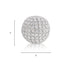 Set of Two Silver And Clear Faux Crystal And Metal Orb Decorative Tabletop Sculptures