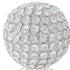 Set of Two Silver And Clear Faux Crystal And Metal Orb Decorative Tabletop Sculptures