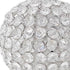 Set of Two Silver And Clear Faux Crystal And Metal Orb Decorative Tabletop Sculptures