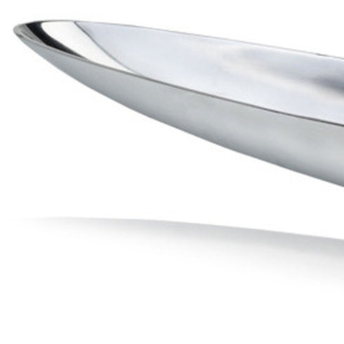 47" Contempo Shiny Silver Extra Large Long Boat Tray