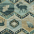 5' X 8' Blue And White Woodland Lodge Area Rug