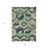5' X 8' Blue And White Woodland Lodge Area Rug