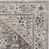 8' X 11' Ivory Gray And Brown Floral Medallion Area Rug