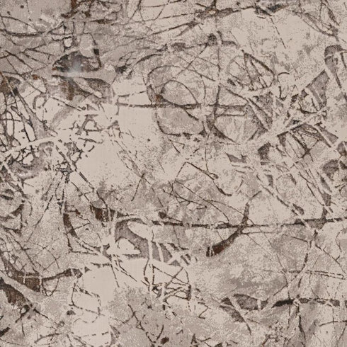 6' X 9' Ivory Gray and Brown Abstract Area Rug