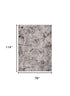 6' X 9' Ivory Gray and Brown Abstract Area Rug