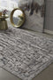 8' X 11' Gray And Black Abstract Distressed Area Rug