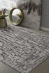 8' X 11' Gray And Black Abstract Distressed Area Rug