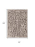 8' X 11' Gray And Black Abstract Distressed Area Rug