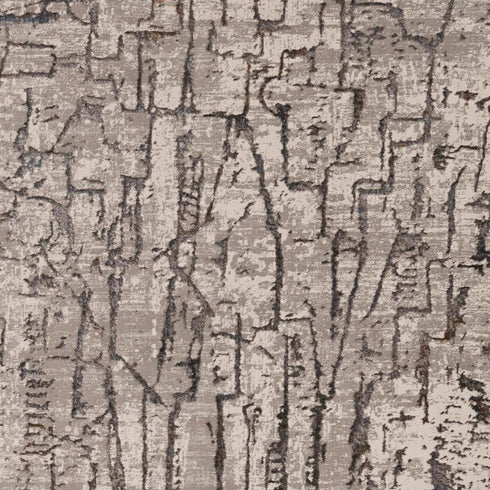 8' X 11' Gray And Black Abstract Distressed Area Rug