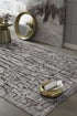 8' X 11' Gray And Black Abstract Distressed Area Rug