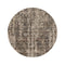 8' Gray And Tan Abstract Round Rug