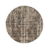 8' Gray And Tan Abstract Round Rug