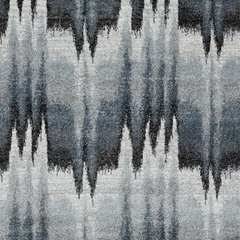 8' X 11' Ivory Blue and Gray Abstract Area Rug