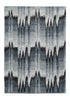 8' X 11' Ivory Blue and Gray Abstract Area Rug