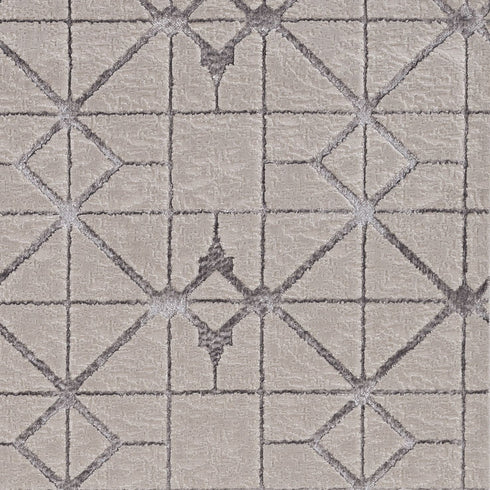 5' X 8' Ivory And Brown Geometric Area Rug