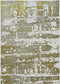 5' X 8' Ivory And Gold Abstract Area Rug
