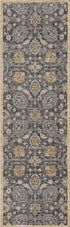9' X 13' Taupe Orange And Gray Wool Floral Distressed Area Rug