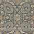 9' X 13' Taupe Orange And Gray Wool Floral Distressed Area Rug