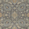9' X 13' Taupe Orange And Gray Wool Floral Distressed Area Rug
