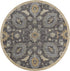 9' X 13' Taupe Orange And Gray Wool Floral Distressed Area Rug