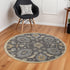 9' X 13' Taupe Orange And Gray Wool Floral Distressed Area Rug