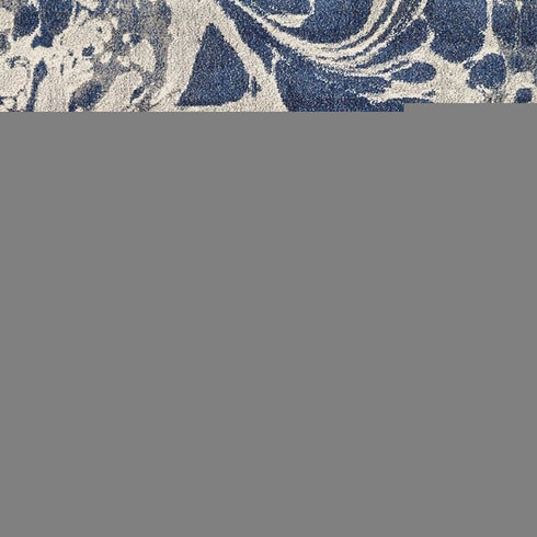 8' X 10' Blue Gray And Ivory Abstract Area Rug