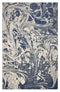 8' X 10' Blue Gray And Ivory Abstract Area Rug