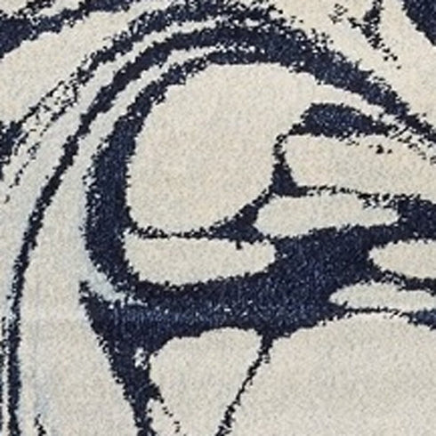 8' X 10' Blue And Ivory Abstract Shag Area Rug