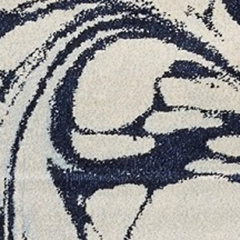 8' X 10' Blue And Ivory Abstract Shag Area Rug