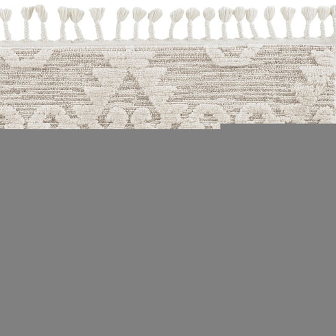 9' X 13' Beige and Ivory Geometric Area Rug