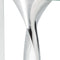 14" Clear Cylinder Aluminum And Crystal Glass Table Vase