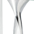 14" Clear Cylinder Aluminum And Crystal Glass Table Vase