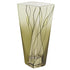8" Green Cylinder Crystal Glass Table Vase