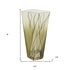 8" Green Cylinder Crystal Glass Table Vase