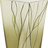8" Green Cylinder Crystal Glass Table Vase