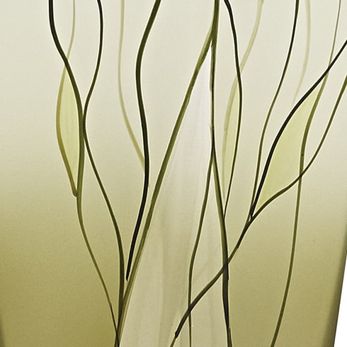 8" Green Cylinder Crystal Glass Table Vase