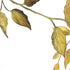 12" Clear And Gold Leaves Oval Crystal Glass Table Vase