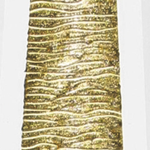 11" Clear And Gold Cylinder Lead Free Crystal Table Vase