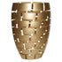 12" Gold And Clear Geometric Oval Lead Free Crystal Table Vase
