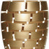 12" Gold And Clear Geometric Oval Lead Free Crystal Table Vase