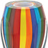 6" Blue Clear Red And Yellow Cylinder Crystal Glass Table Vase