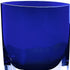 8" Cobalt And Clear Oval Lead Free Crystal Table Vase